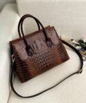 Crocodile-Pattern Genuine Leather Bag