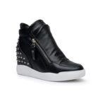 Comfortable Height Increasing Studded Hidden Heel Sneaker