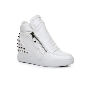 Comfortable Height Increasing Studded Hidden Heel Sneaker