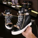 Colorful Crystal Diamond Embellished Height-Increasing Sneakers