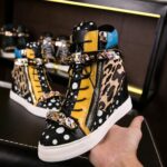Colorful Crystal Diamond Embellished Height-Increasing Sneakers