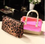 Statement Studded Leopard Silicone Shoulder Bag