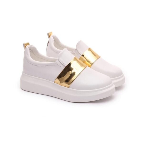 Metallic Gold Detail Platform Chunky Sneakers 2 0654