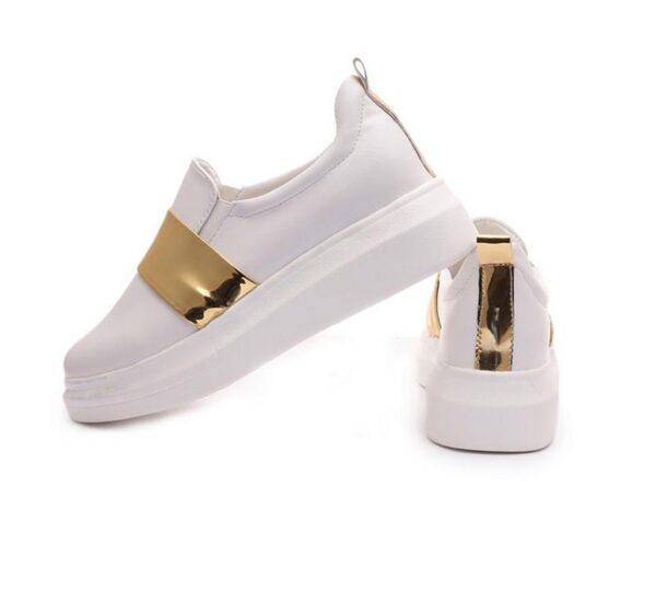 Metallic Gold Detail Platform Chunky Sneakers 3 0654