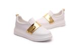 Metallic Gold Detail Platform Chunky Sneakers