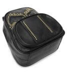 Wing Pattern Studded Vegan Leather Backpack