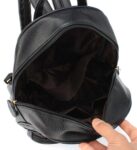 Wing Pattern Studded Vegan Leather Backpack