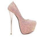 Glitter Sequined Platform Ultra High Heel Stiletto
