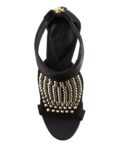 Elegant Studded Suede Thin High Heel Stiletto Sandals