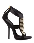Elegant Studded Suede Thin High Heel Stiletto Sandals
