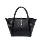 Luxurious Studded Trapeze Top Handle Arm Bag
