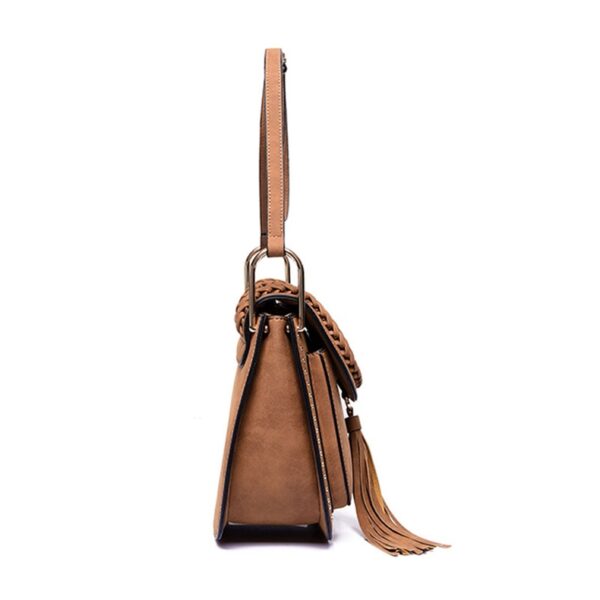 Stunning Tassel Woven Studded Vegan Crossbody Bag 4 1258