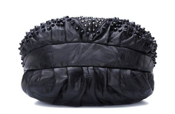 Luxurious Studded Genuine Leather Shoulder Bag 6 1314