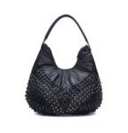Luxurious Studded Genuine Leather Shoulder Bag
