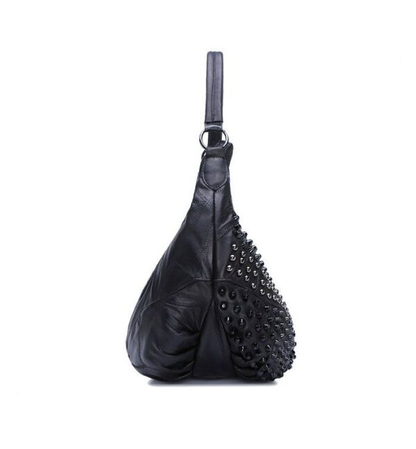 Luxurious Studded Genuine Leather Shoulder Bag 4 1314