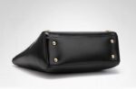 Bold Studded Genuine Leather Shoulder Bag