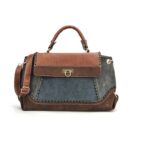 Retro Embossed Vegan Leather Tote Bag