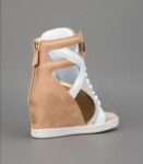 Luxury Suede Metal Buckle Hidden Heel Sneaker