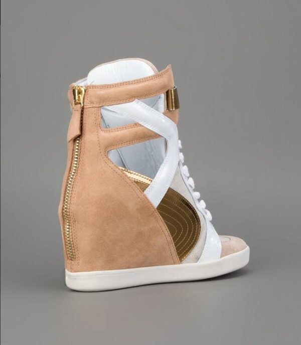Luxury Suede Metal Buckle Hidden Heel Sneaker 4 1561