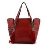 Rebellious Skull Fringe Vegan Shoulder Bag