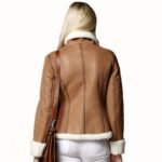 Plush Faux Fur Trim Vegan Leather Jacket