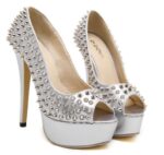 Bold Platform Rivet Stiletto Heels