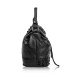 Chic Studded Genuine Leather Shoulder Bag