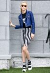 Sapphire Blue Short Vegan Leather Jacket