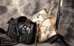 Edgy Studded Jacket Collar Genuine Leather Shoulder Bag
