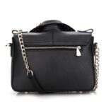 Edgy Studded Jacket Collar Genuine Leather Shoulder Bag