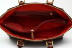 Luxurious Embossed Genuine Leather Trapeze Bag