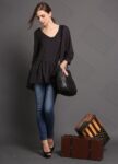 Spacious Bucket Tote Genuine Leather Shoulder Bag