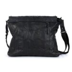 Edgy Metal Tassel Studded Genuine Leather Pouch Bag