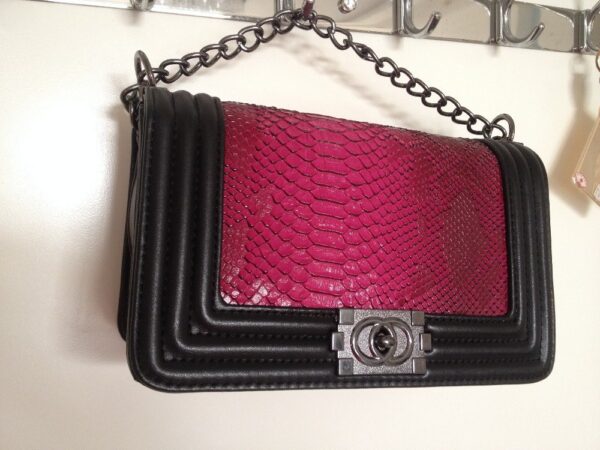 Chain Strap Vegan Leather Shoulder Bag 4 253