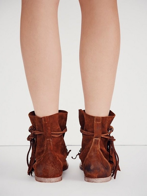 Free Spirit Boho Fringe Tassel Leather Sandals 4 3093