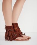 Free Spirit Boho Fringe Tassel Leather Sandals