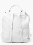 Elegant White Vegan Leather Minimalist Backpack