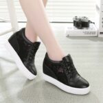 Wedding Height Increasing Lace Hidden Heel Sneakers