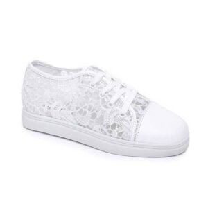 Romantic Lace Vegan Leather Wedding Sneakers
