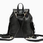 Boho Ruched Tassel Genuine Leather Backpack