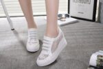 Sparkling Lace Hidden Heel Bridal Rhinestones Sneakers