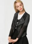 Edgy Bold Laser Cut Slim Fit Leather Jacket