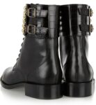 Stylish Round Toe Rivet Studded Buckle Boots