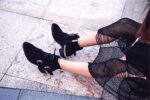 Trendy Chain Detail Suede Leather Ankle Boots