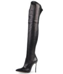 Elegant Knee High Stiletto Leather Boots