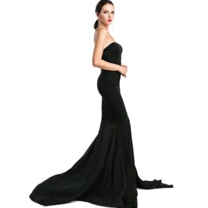 14479 black strapless mermaid evening dress