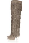 Bohemian Tassel Detail Knee High Suede Boots