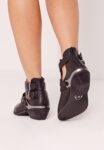 Chic Short Buckle Genuine Leather Cowboy Boots