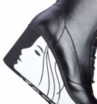 Elegant Black Platform Lace Up Knee High Boots