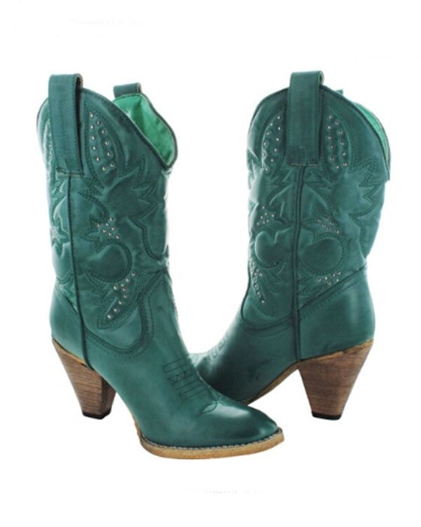 Bold Studded Rivet Western Cowboy Boots 3 5170